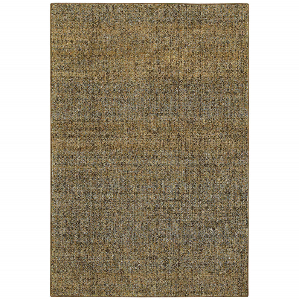 10' X 13' Green Geometric Power Loom Area Rug - Homeroots