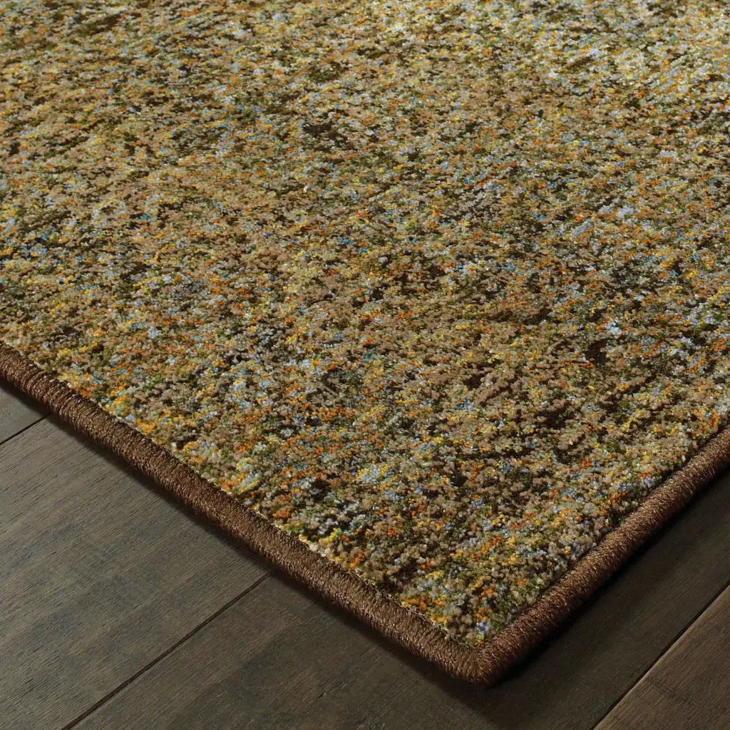 10' X 13' Green Geometric Power Loom Area Rug - Homeroots - Flyclothing LLC