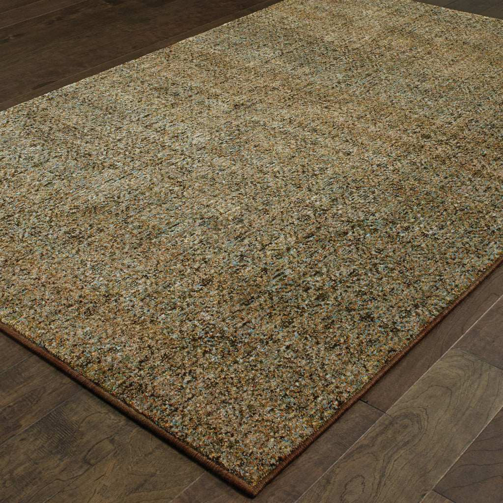 10' X 13' Green Geometric Power Loom Area Rug - Homeroots - Flyclothing LLC