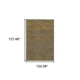 10' X 13' Green Geometric Power Loom Area Rug - Homeroots - Flyclothing LLC