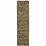 8' Runner Green Geometric Power Loom Runner Rug - Homeroots - Flyclothing LLC