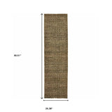 8' Runner Green Geometric Power Loom Runner Rug - Homeroots - Flyclothing LLC