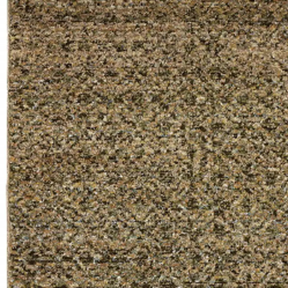 8' Runner Green Geometric Power Loom Runner Rug - Homeroots - Flyclothing LLC