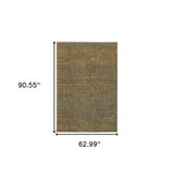 5' X 7' Green Geometric Power Loom Area Rug - Homeroots - Flyclothing LLC
