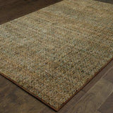 8' X 11' Green Geometric Power Loom Area Rug - Homeroots - Flyclothing LLC