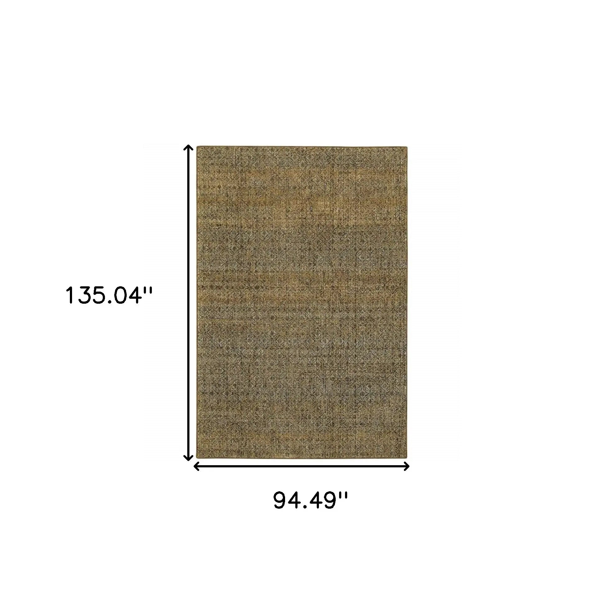 8' X 11' Green Geometric Power Loom Area Rug - Homeroots - Flyclothing LLC