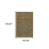 9' X 12' Green Geometric Power Loom Area Rug - Homeroots - Flyclothing LLC