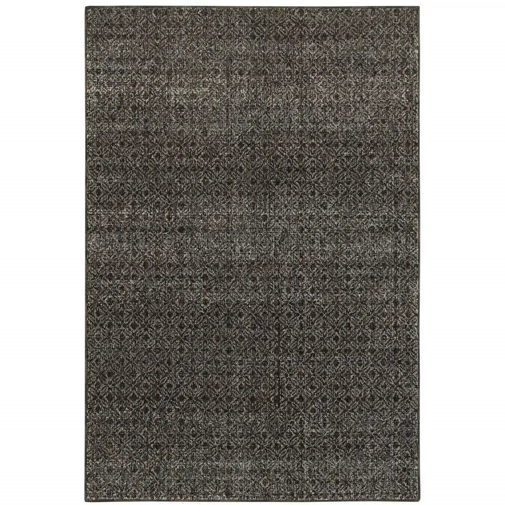 10' X 13' Gray Geometric Power Loom Area Rug - Homeroots - Flyclothing LLC