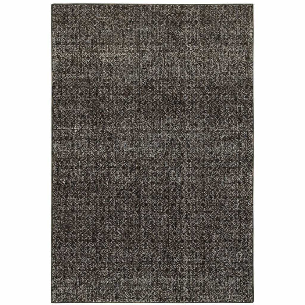 10' X 13' Gray Geometric Power Loom Area Rug - Homeroots - Flyclothing LLC