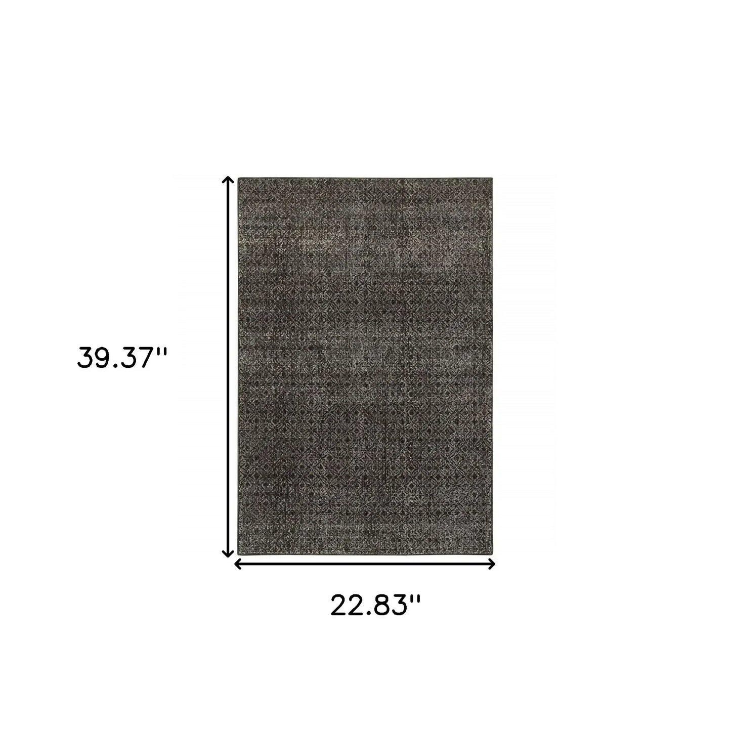 2' X 3' Gray Geometric Power Loom Area Rug - Homeroots - Flyclothing LLC