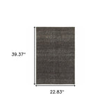 2' X 3' Gray Geometric Power Loom Area Rug - Homeroots