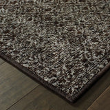8' Runner Gray Geometric Power Loom Runner Rug - Homeroots - Flyclothing LLC