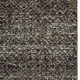 12' Runner Charcoal Grey and Brown Geometric Power Loom Runner Rug