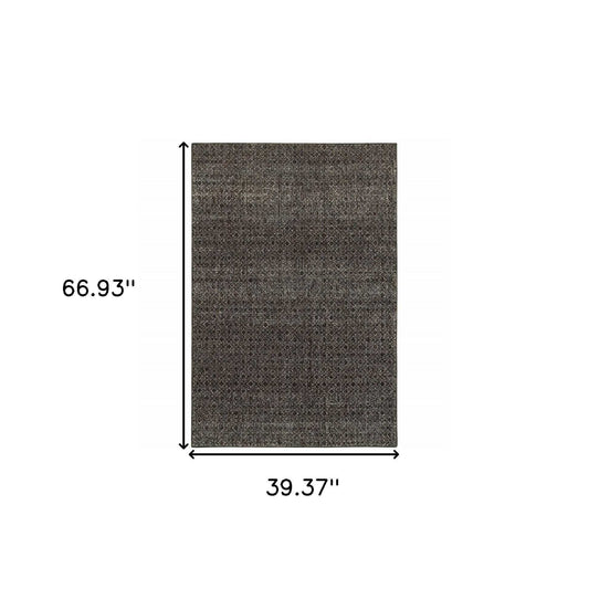3' X 5' Gray Geometric Power Loom Area Rug - Homeroots - Flyclothing LLC