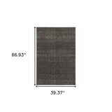 3' X 5' Gray Geometric Power Loom Area Rug