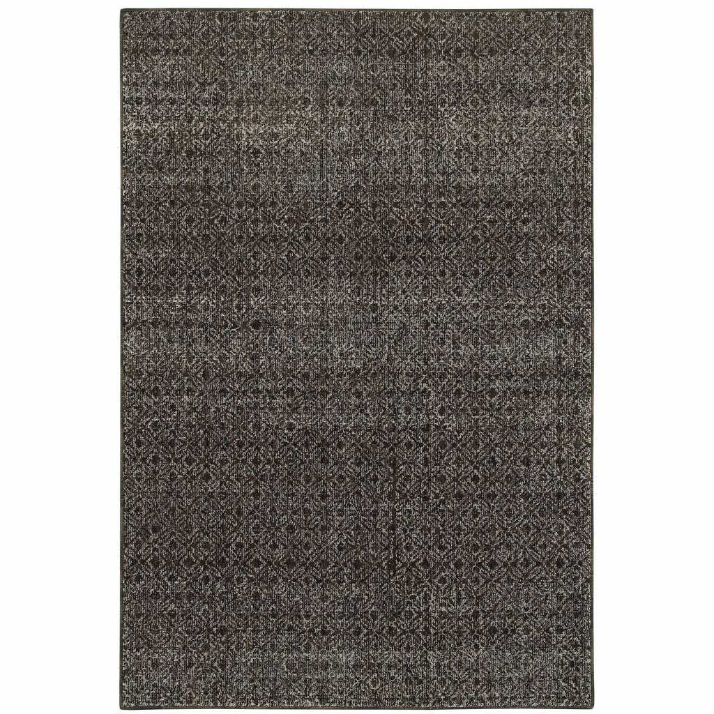 8' X 11' Gray Geometric Power Loom Area Rug - Homeroots - Flyclothing LLC