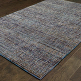 10' X 13' Blue and Ivory Power Loom Area Rug - Homeroots