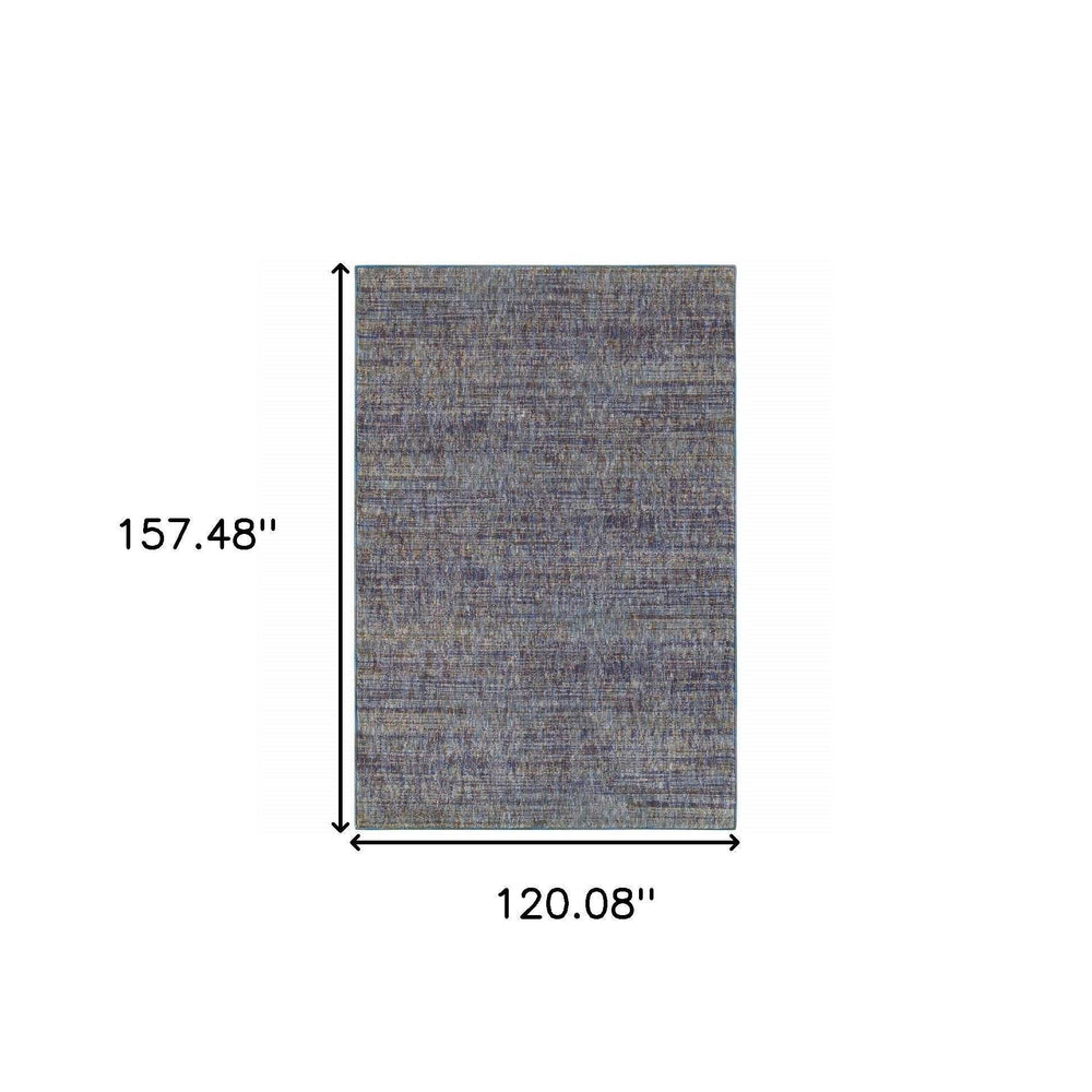 10' X 13' Blue and Ivory Power Loom Area Rug - Homeroots - Flyclothing LLC