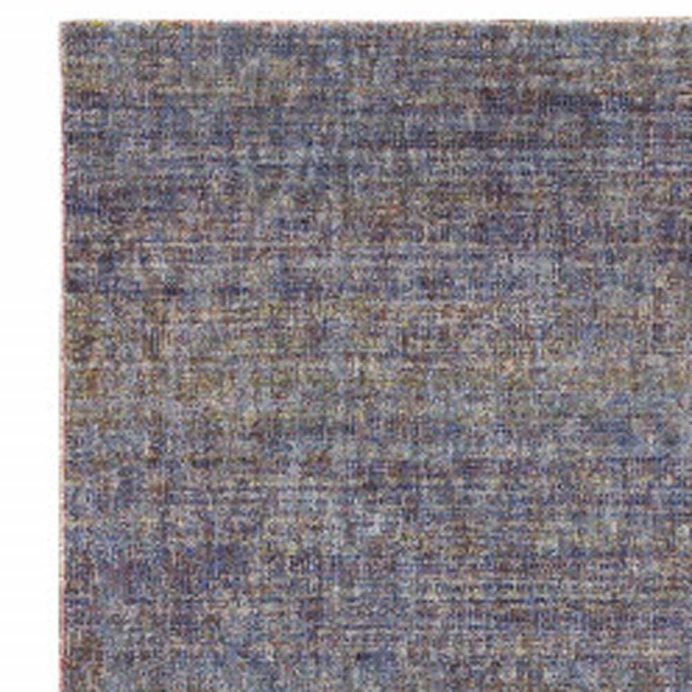 8' Runner Blue and Ivory Power Loom Runner Rug - Homeroots - Flyclothing LLC