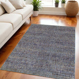 5' X 7' Blue and Ivory Power Loom Area Rug - Homeroots - Flyclothing LLC