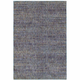 8' X 11' Blue and Ivory Power Loom Area Rug - Homeroots - Flyclothing LLC