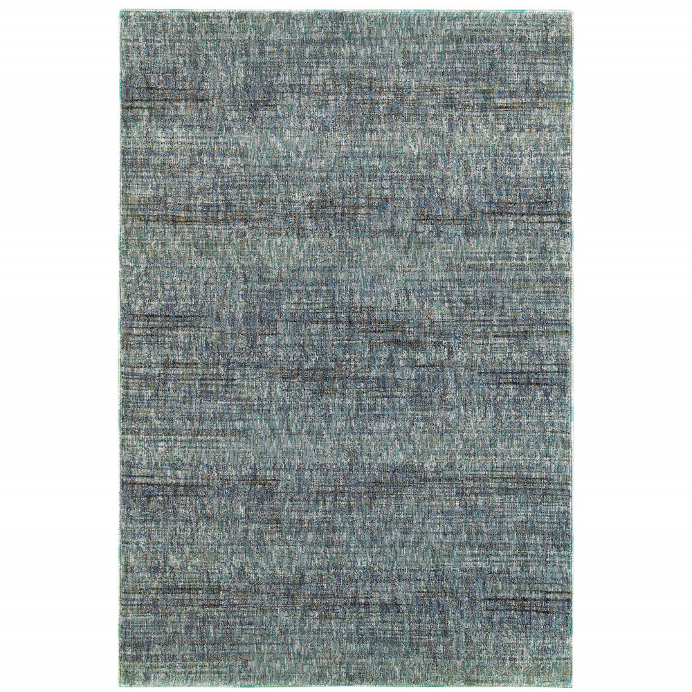 10' X 13' Blue and Gray Power Loom Area Rug