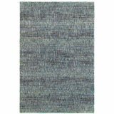 10' X 13' Blue and Gray Power Loom Area Rug
