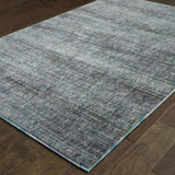 5' X 7' Blue and Gray Power Loom Area Rug - Homeroots - Flyclothing LLC