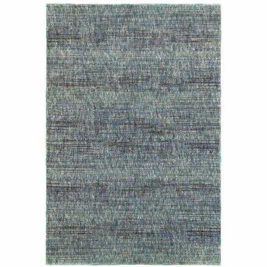 8' X 11' Blue and Gray Power Loom Area Rug - Homeroots - Flyclothing LLC