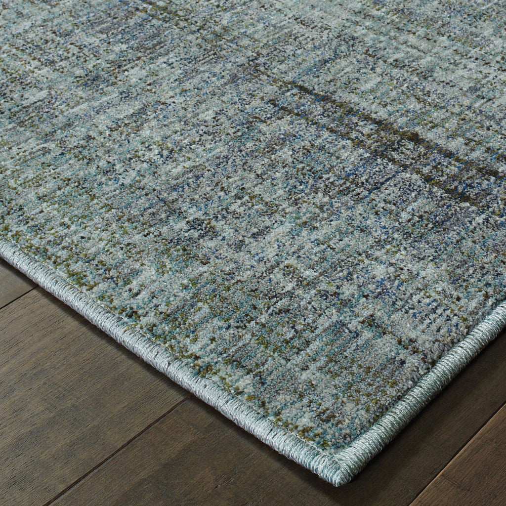 9' X 12' Blue and Gray Power Loom Area Rug - Homeroots - Flyclothing LLC