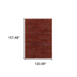 10' X 13' Red and Gray Power Loom Area Rug