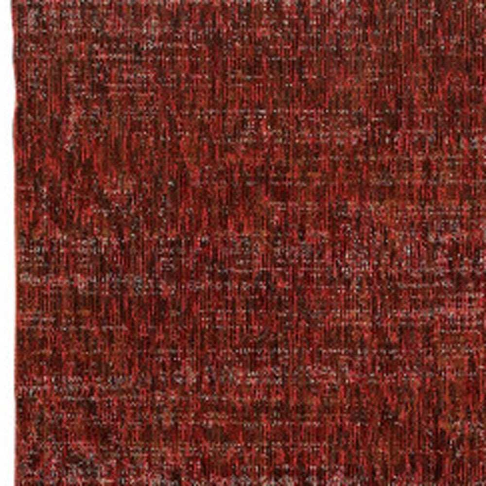 8' Runner Red and Gray Power Loom Runner Rug - Homeroots - Flyclothing LLC