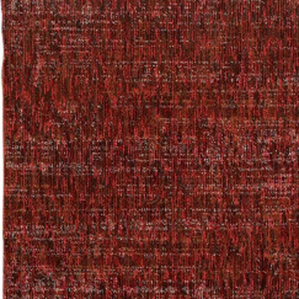 12' Runner Red Grey Deep and Charcoal Power Loom Runner Rug - Homeroots - Flyclothing LLC
