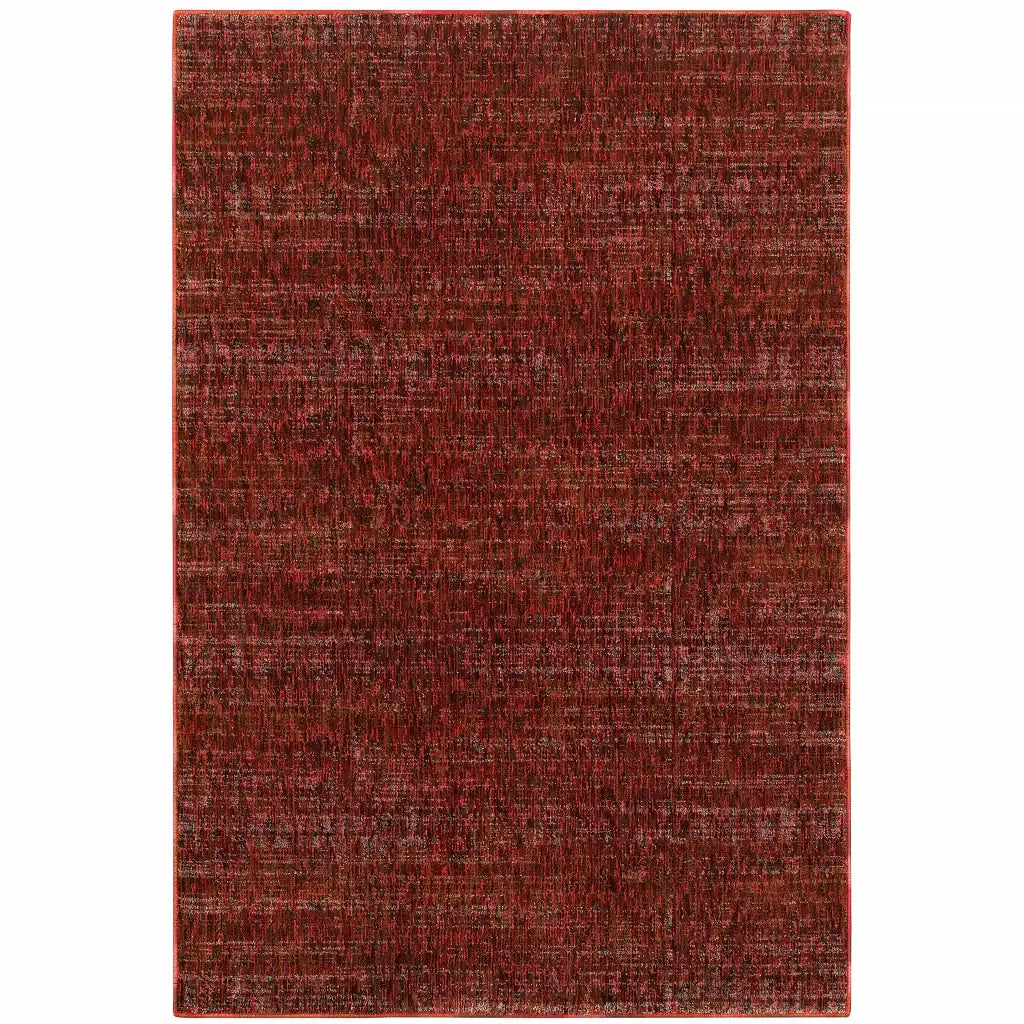 8' X 11' Red and Gray Power Loom Area Rug - Homeroots - Flyclothing LLC