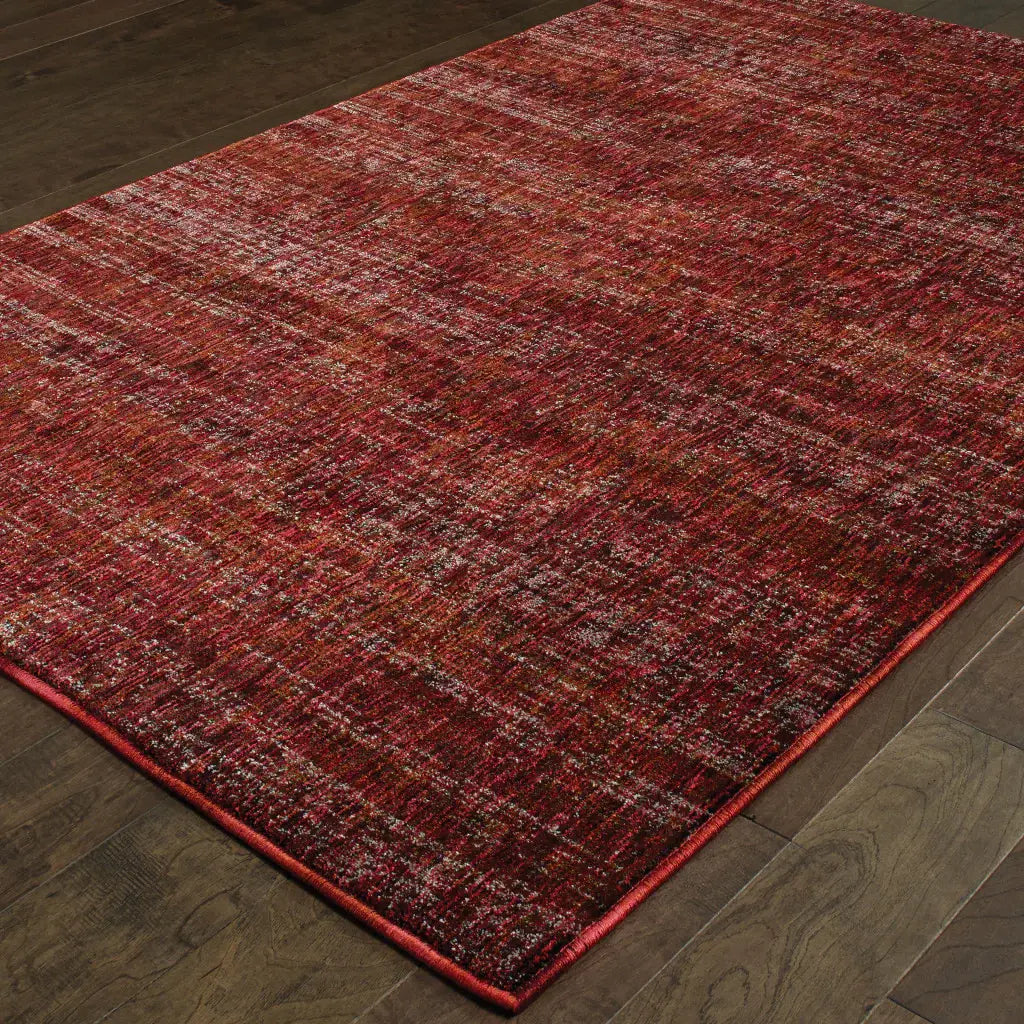 8' X 11' Red and Gray Power Loom Area Rug - Homeroots - Flyclothing LLC
