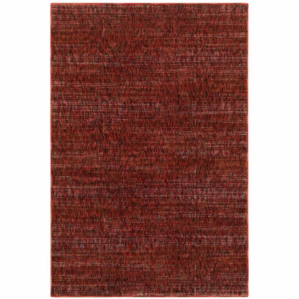 9' X 12' Red and Gray Power Loom Area Rug - Homeroots - Flyclothing LLC