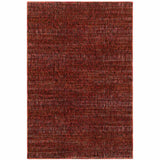 9' X 12' Red and Gray Power Loom Area Rug - Homeroots - Flyclothing LLC