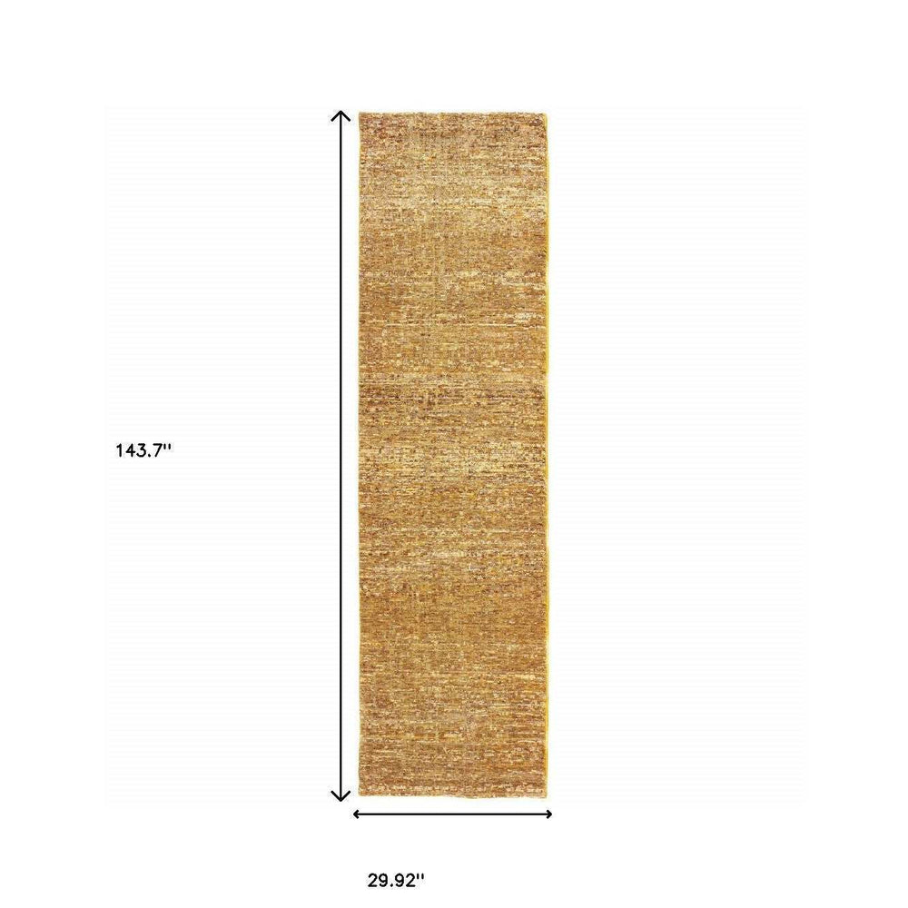 12' Runner Brown and Ivory Power Loom Runner Rug - Homeroots - Flyclothing LLC