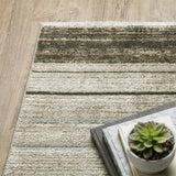 10' X 13' Beige Charcoal Brown Grey Tan Gold And Blue Geometric Power Loom Stain Resistant Area Rug With Fringe - Homeroots - Flyclothing LLC