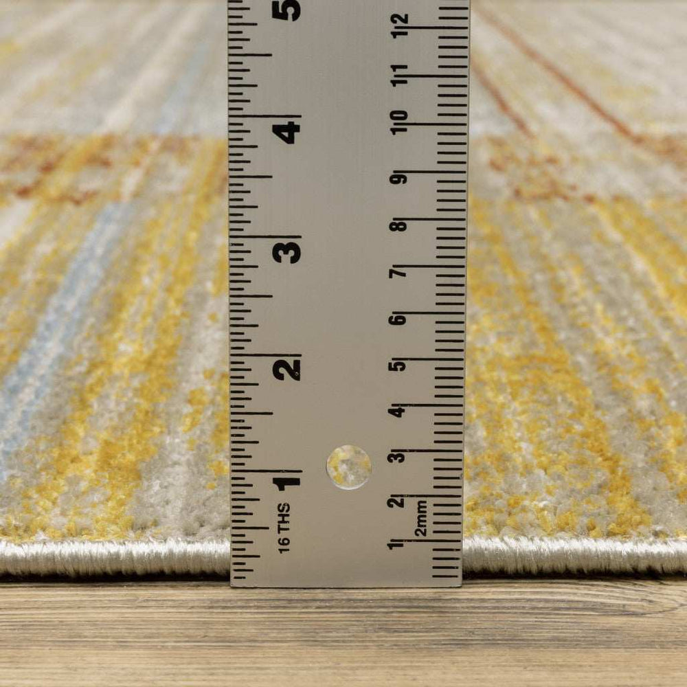 2' X 8' Brown And Ivory Geometric Power Loom Runner Rug With Fringe - Homeroots - Flyclothing LLC