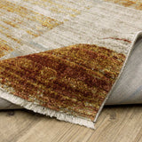 2' X 8' Brown And Ivory Geometric Power Loom Runner Rug With Fringe - Homeroots - Flyclothing LLC