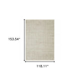 10' X 13' Ivory Beige Taupe And Tan Geometric Power Loom Stain Resistant Area Rug With Fringe - Homeroots - Flyclothing LLC