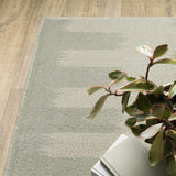 2' X 8' Beige Grey Gold And Green Geometric Power Loom Stain Resistant Runner Rug - Homeroots - Flyclothing LLC