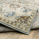 2' X 8' Blue Beige Rust Gold And Teal Oriental Power Loom Stain Resistant Runner Rug - Homeroots - Flyclothing LLC