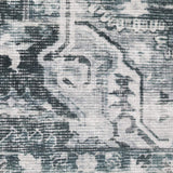 5' X 7' Navy Blue Ivory And Grey Oriental Printed Stain Resistant Non Skid Area Rug - Homeroots - Flyclothing LLC