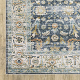 2' X 3' Blue Gold Rust Ivory And Olive Oriental Printed Stain Resistant Non Skid Area Rug - Homeroots - Flyclothing LLC