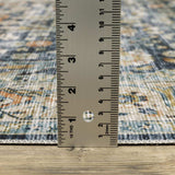 2' X 8' Blue Gold Rust Ivory And Olive Oriental Printed Stain Resistant Non Skid Runner Rug - Homeroots - Flyclothing LLC