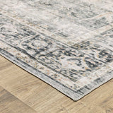 2' X 3' Charcoal Grey Salmon And Ivory Oriental Printed Stain Resistant Non Skid Area Rug - Homeroots - Flyclothing LLC