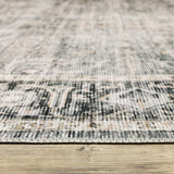 2' X 8' Charcoal Grey Salmon And Ivory Oriental Printed Stain Resistant Non Skid Runner Rug - Homeroots - Flyclothing LLC