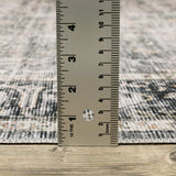 2' X 8' Charcoal Grey Salmon And Ivory Oriental Printed Stain Resistant Non Skid Runner Rug - Homeroots - Flyclothing LLC